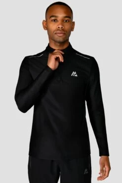 Charge 1/4 Zip - Black -Montirex 1 4Zip Black CloseFront2