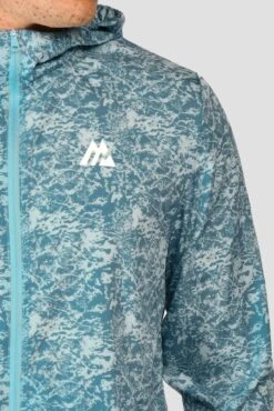 Alto Printed Jacket - Moonstone/Steel Blue -Montirex ALTO PRINTED JACKET MOONSTONE STEEL BLUE logo detail