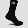 MTX Performance Socks 3 Pack - Black/White -Montirex Black full length side