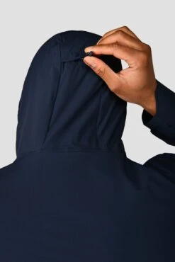 Curve 2.0 Jacket - Midnight Blue/Steel Blue -Montirex CURVE 2.0 JACKET MIDNIGHT BLUE STEEL BLUE Hood toggle detail