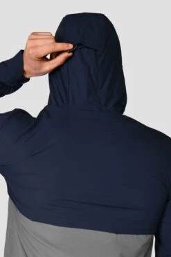 Curve 2.0 Jacket - Midnight Blue/Dark Slate Grey 14 Curve 2.0 Jacket - Midnight Blue/Dark Slate Grey -Montirex CURVE 2.0 JACKET MIDNIGHTBLUE SLATEGREY BACK HOODDETAIL