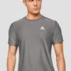 Charge T-Shirt - Cement Grey -Montirex Charge T shirt Cement Grey close front