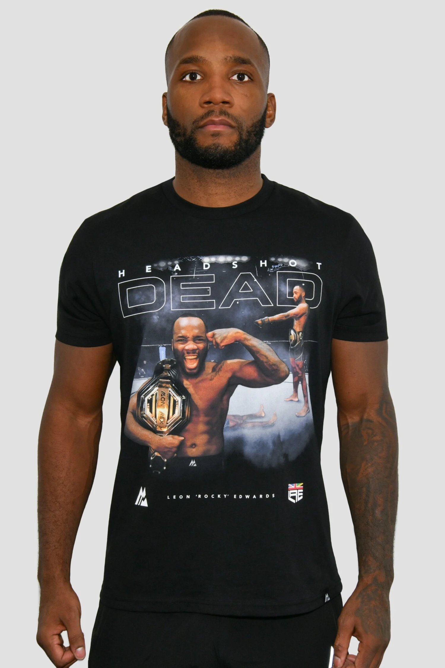 Leon Edwards Head Shot T-Shirt - Black 3 Leon Edwards Head Shot T-Shirt - Black