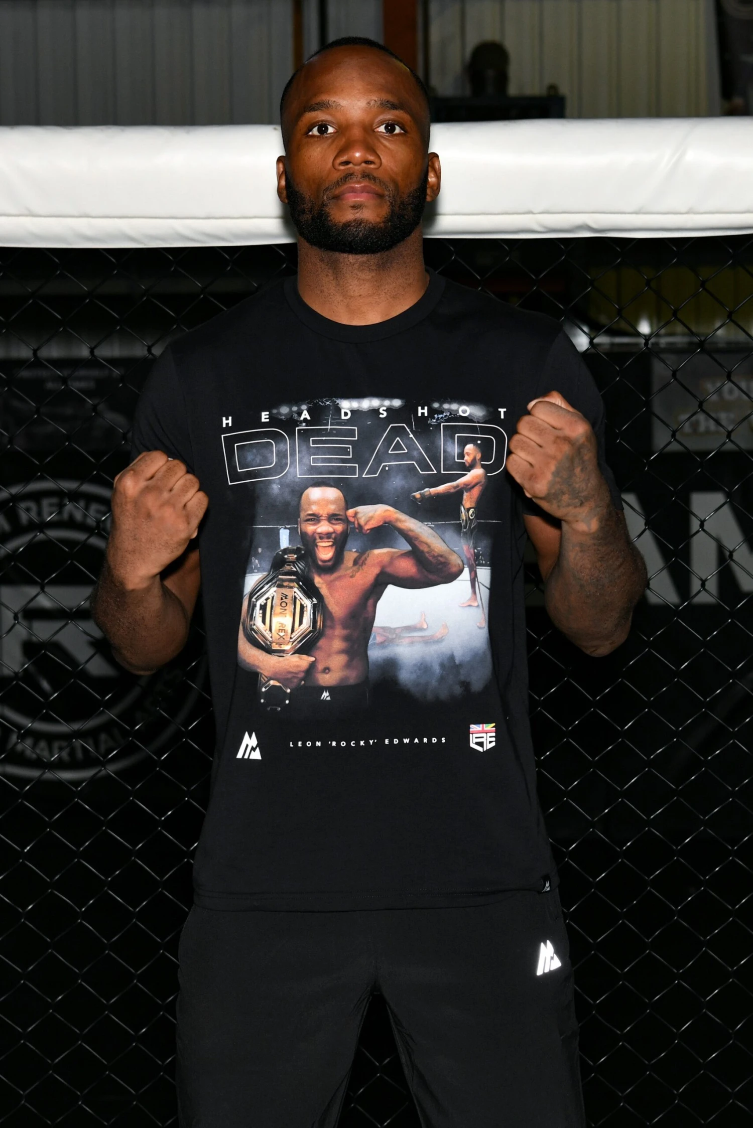 Leon Edwards Head Shot T-Shirt - Black 5 Leon Edwards Head Shot T-Shirt - Black - Image 3