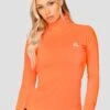 Energy 1/4 Zip - Shocking Orange -Montirex ENERGY1 4ZIP SafetyOrange closefront
