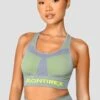 Energy 2.0 Seamless Bra Top - Cadet Grey/OG Neon 1 Energy 2.0 Seamless Bra Top - Cadet Grey/OG Neon -Montirex ENERGY2.0SEAMLESSBRATOP TRADEWINDS SAFETYYELLOW closefront