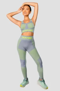 Energy 2.0 Seamless Legging - Cadet Grey/OG Neon -Montirex ENERGY2.0SEAMLESSLEGGING TRADEWINDS SAFETYYELLOW fullfront