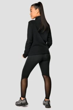 Everest Oversized Polar Fleece 1/4 Zip - Black -Montirex EVERESTOVERSIZEDPOLARFLEECE1 4ZIP Black back