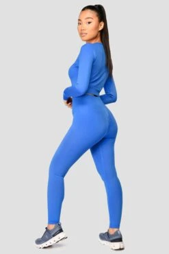 Evolve Seamless Crop - Egyptian Blue -Montirex EVOLVE CORE SEAMLESS LS CROP Egyptian Blue back