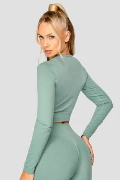 Montirex -Montirex EVOLVECORESEAMLESSLSCROP Jade closeback