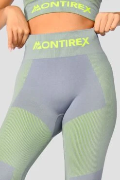 Energy 2.0 Seamless Legging - Cadet Grey/OG Neon -Montirex Energy2.0SeamlessLegging CadetGrey OgNeon detail