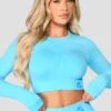 Evolve Seamless Crop - Neon Sky -Montirex EvolveCoreSeamlessLsCrop NeonSky closefront