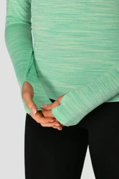 Women's Trail 2.0 1/4 Zip - Green Multi -Montirex FLORIDA KEYS ICE GREEN BROOK GREEN TRAIL 2.0 1 4 ZIP sleeve detail