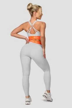 Icon Contrast Bra Top - Light Smoke Grey/Safety Orange -Montirex ICON CONTRAST BRA TOP LIGHT SMOKE GREY SAFETY ORANGE back