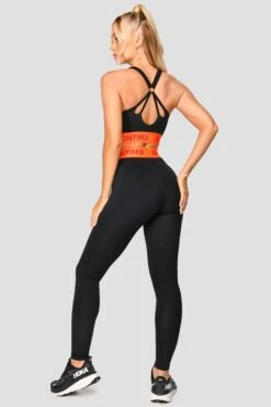 Icon Contrast Bra Top - Black/Safety Orange/Cardinal Red -Montirex ICONCONTRASTBRATOP Black SafetyOrange CardinalRed back 1