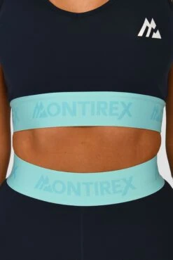 Icon Contrast Sports Bra - Midnight Blue/Arctic Blue/Neon Sky -Montirex ICONCONTRASTSPORTSBRA NEONSKY MIDNIGHTBLUE CLOSE