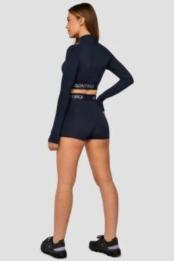 Icon 1/4 Zip - Midnight Blue -Montirex Icon 1 4 Zip Top Midnight Blue Full Back