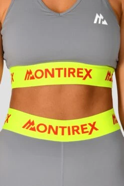 Icon Contrast Bra Top - Cadet Grey/OG Neon/Cardinal Red -Montirex Icon Contrast Bra Top Cadet Grey OG Neon Cardinal Red detail