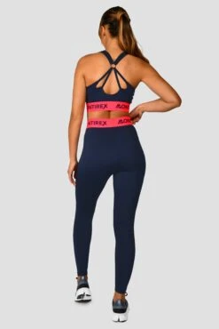 Icon Contrast Bra Top - Midnight Blue/Shocking Pink -Montirex Icon Contrast Bra Top Midnight Blue Shocking Pink back