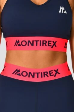 Icon Contrast Bra Top - Midnight Blue/Shocking Pink -Montirex Icon Contrast Bra Top Midnight Blue Shocking Pink close