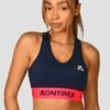 Icon Contrast Bra Top - Midnight Blue/Shocking Pink -Montirex Icon Contrast Bra Top Midnight Blue Shocking Pink close front