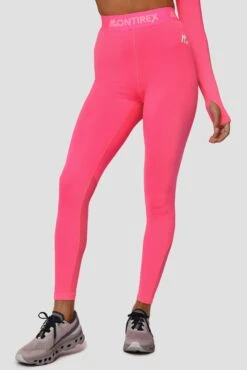Icon Full Length Legging - Neon Pink -Montirex Icon Full Length Legging Neon Pink Close Front copy