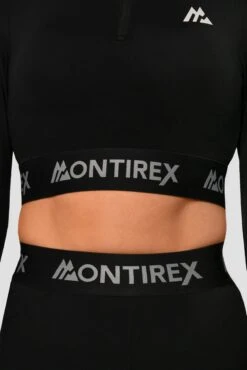 Icon 1/4 Zip - Black -Montirex Icon1 4ZipTop Black Close