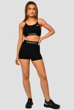 Icon Strappy Bra - Black -Montirex IconStrappyTop Black FullFront