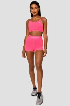 Icon Strappy Bra - Neon Pink -Montirex IconStrappyTop NeonPink FullFront