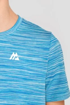 Junior Trail 2.0 T-Shirt - Neon Blue/Sky -Montirex JN TRAIL 2.0 TEE NEON BLUE NEON SKY WHITE logo detail