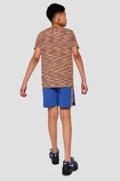 Junior Trail 2.0 T-Shirt - Neon Blue/Lime/Orange -Montirex JN TRAIL 2.0 TEE SAFETY ORANGE LIME FROST COBALT SPACE BLUE back