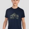 Junior Mountain Range 2.0 T-Shirt - Midnight Blue -Montirex MOUNTAIN RANGE 2.0 TEE MIDNIGHT BLUE close front