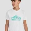 Junior Mountain Range 2.0 T-Shirt - White -Montirex MOUNTAIN RANGE 2.0 TEE WHITE close front