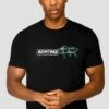 MTX Global T-Shirt - Black -Montirex MTX GLOBAL TEE BLACK close frontt