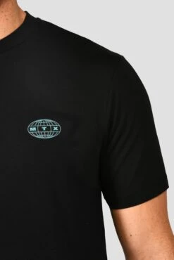 MTX Run Vital Cotton T-Shirt - Black -Montirex MTX RUN VITAL COTTON TEE BLACK logo detail2