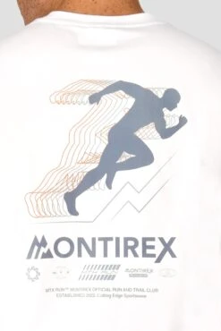 MTX Run Vital Cotton T-Shirt - White -Montirex MTX RUN VITAL COTTON TEE WHITE back detail