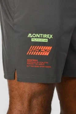 MTX Run Vital Short - Cement Grey/Jet Grey 15 MTX Run Vital Short - Cement Grey/Jet Grey -Montirex MTX RUN VITAL SHORT JET GREY logo detail