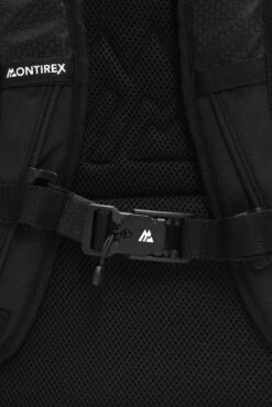 MTX Trail 2.0 32L Backpack - Black/Cement Grey -Montirex MTX TRAIL 2.0 32L BACKPACK BLACK CEMENT GREY back detail