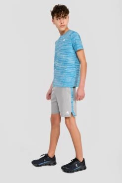 Junior Trail 2.0 T-Shirt - Neon Blue/Sky -Montirex NEON BLUE NEON SKY WHITE front