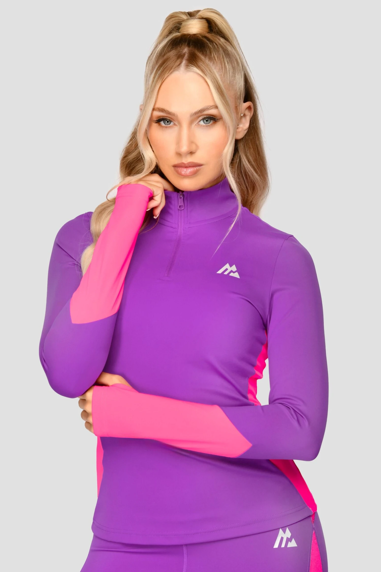 Power Panelled 1/4 Zip - Electric Purple/Pink 3 Power Panelled 1/4 Zip - Electric Purple/Pink