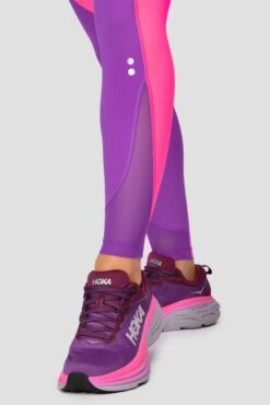 Power Panelled Legging - Electric Purple/Pink -Montirex POWERPANELLEDLEGGING ElectricPurple Pink detail