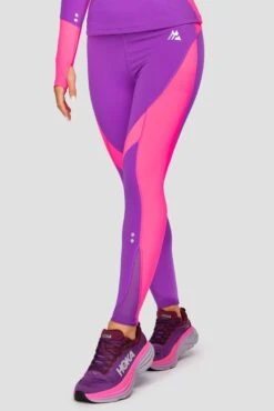 Power Panelled Legging - Electric Purple/Pink -Montirex POWERPANELLEDLEGGING ElectricPurple Pink side