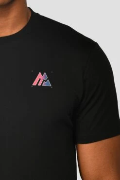 Radial T-Shirt - Black -Montirex RADIAL TEE BLACK close logo detail