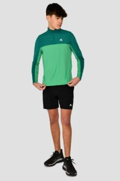 Junior Rush 1/4 Zip - Mountain Meadow/Deep Sea -Montirex RUSH 1 4 ZIP MOUNTAIN MEADOW DEEP SEA front