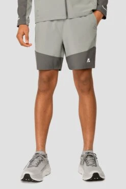 Junior Rush Running Short - Cement Grey/Platinum Grey 9 Junior Rush Running Short - Cement Grey/Platinum Grey -Montirex RUSH RUNNING SHORT CEMENT GREY PLATINUM GREY front