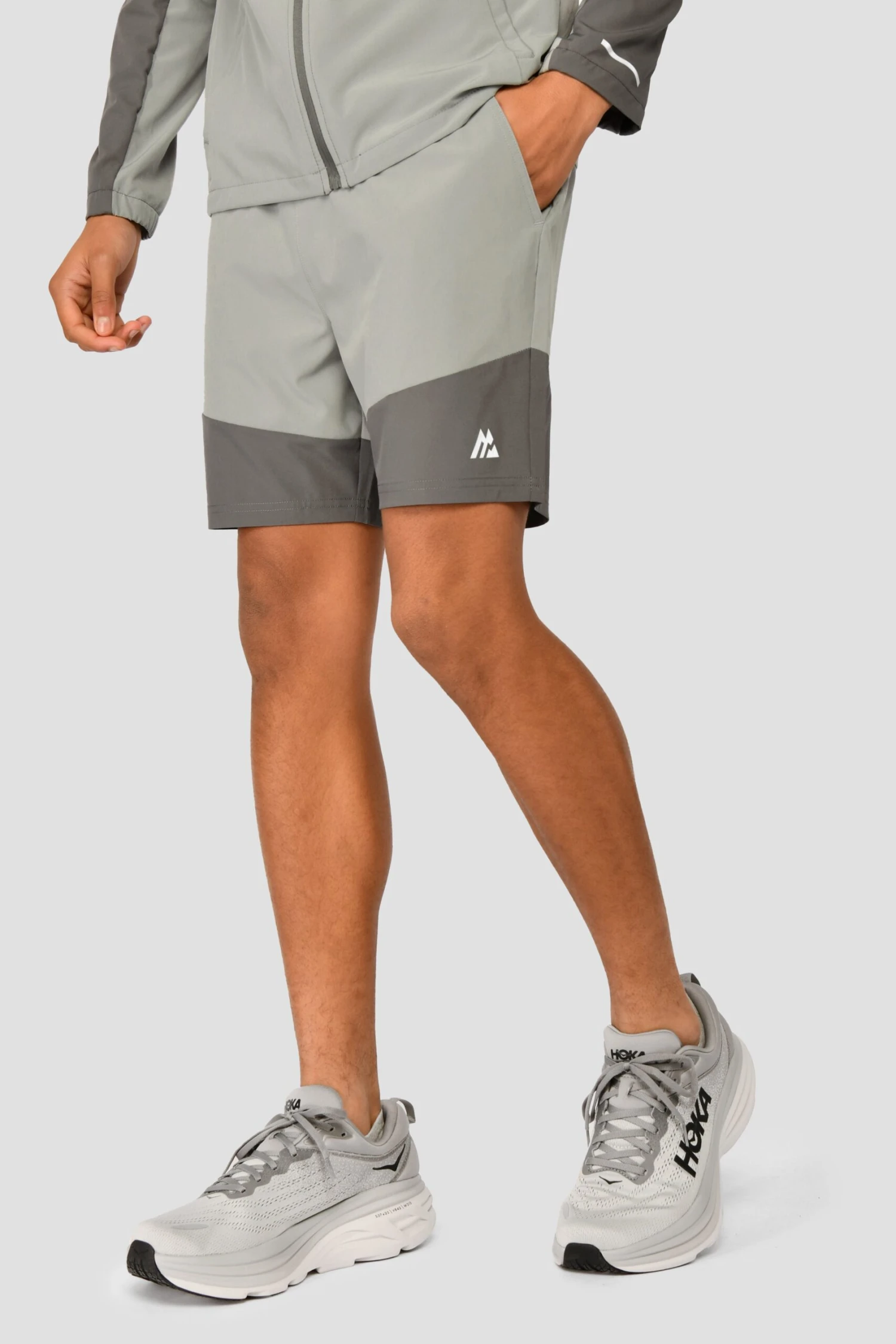 Junior Rush Running Short - Cement Grey/Platinum Grey 2 Junior Rush Running Short - Cement Grey/Platinum Grey