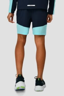 Junior Rush Running Short - Neon Sky/Midnight Blue -Montirex RUSH RUNNING SHORT NEON SKY MIDNIGHT BLUE back