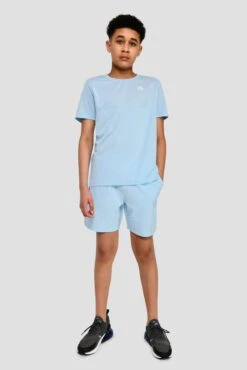 Junior Rush Running T-Shirt - Argentinian Blue -Montirex RUSH TEE ARGENTINIAN BLUE front