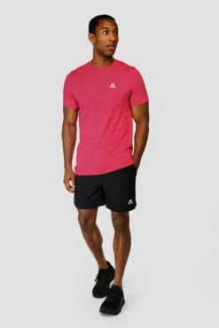Speed Seamless T-Shirt - Hibiscus/Neon Pink -Montirex SPEED SEAMLESS HIBISCUS NEON PINK ful front