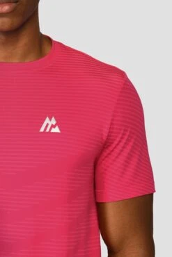 Speed Seamless T-Shirt - Hibiscus/Neon Pink -Montirex SPEED SEAMLESS HIBISCUS NEON PINK logo detaillJPG